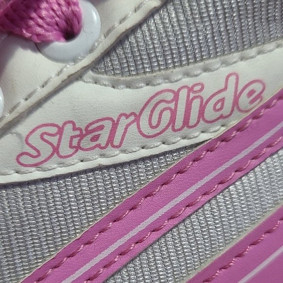 Kids Pink and Gray Ice Skates - Picture 2 of 10